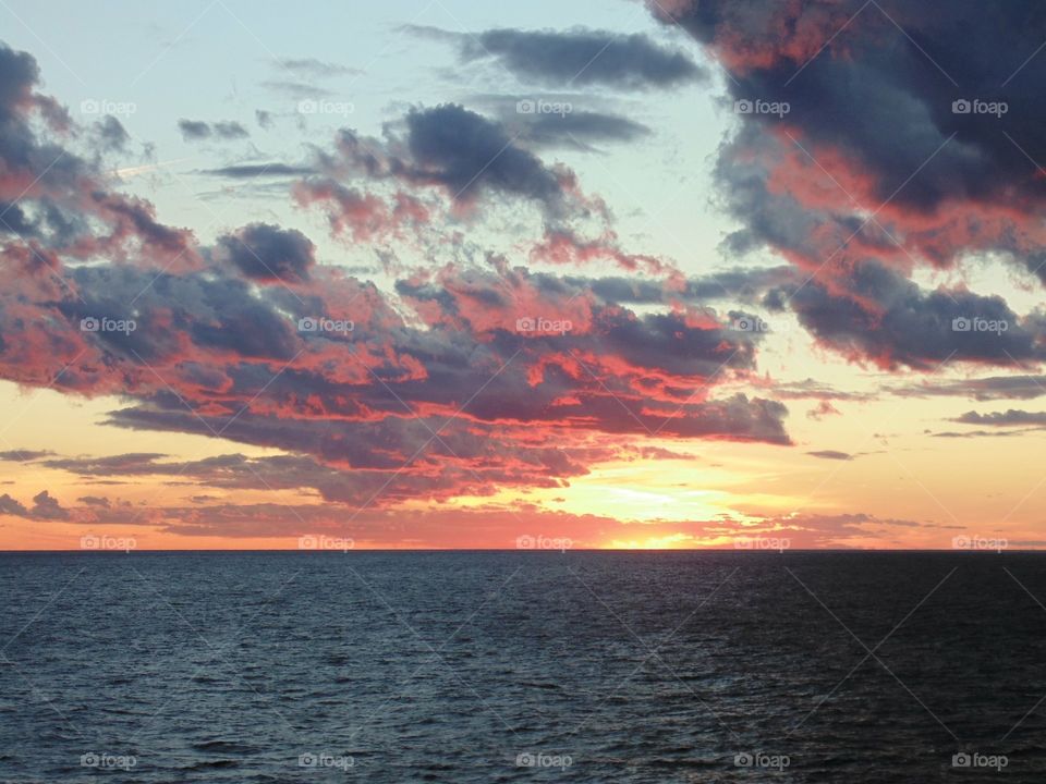 Sun setting on the Baltic Sea