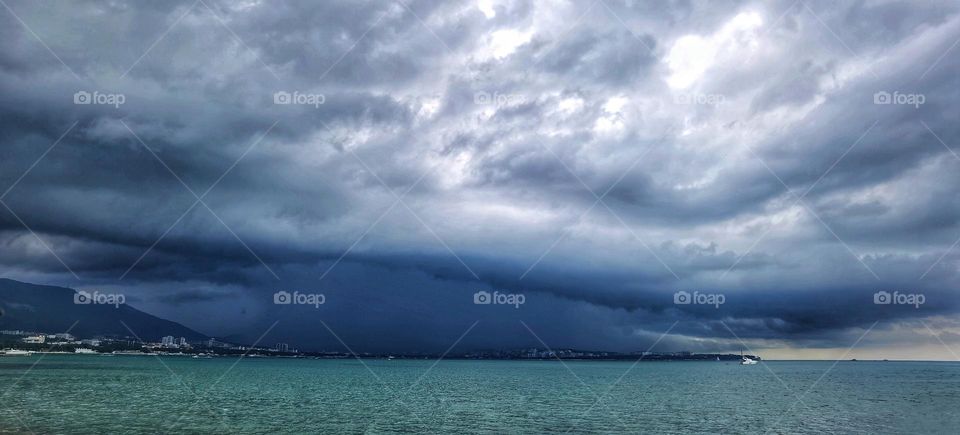 Storm in sea