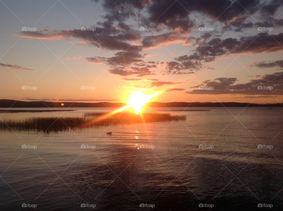 Sunset on North Pond, Maine