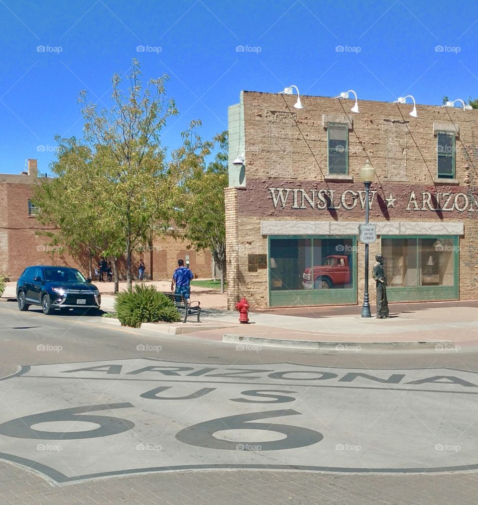 On the corner of Winslow Arizona 