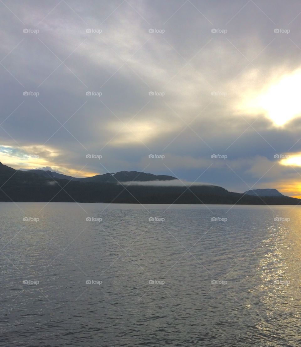 The mountains in the north . On the way home from the holiday in Lappland Sweden