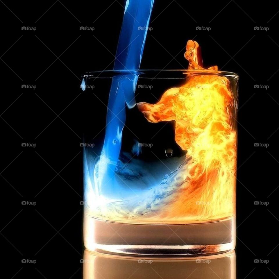 Water Fire Shot Glass
