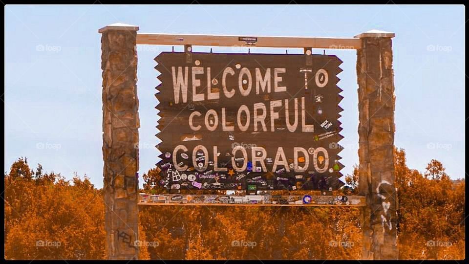 Colorado welcome sign