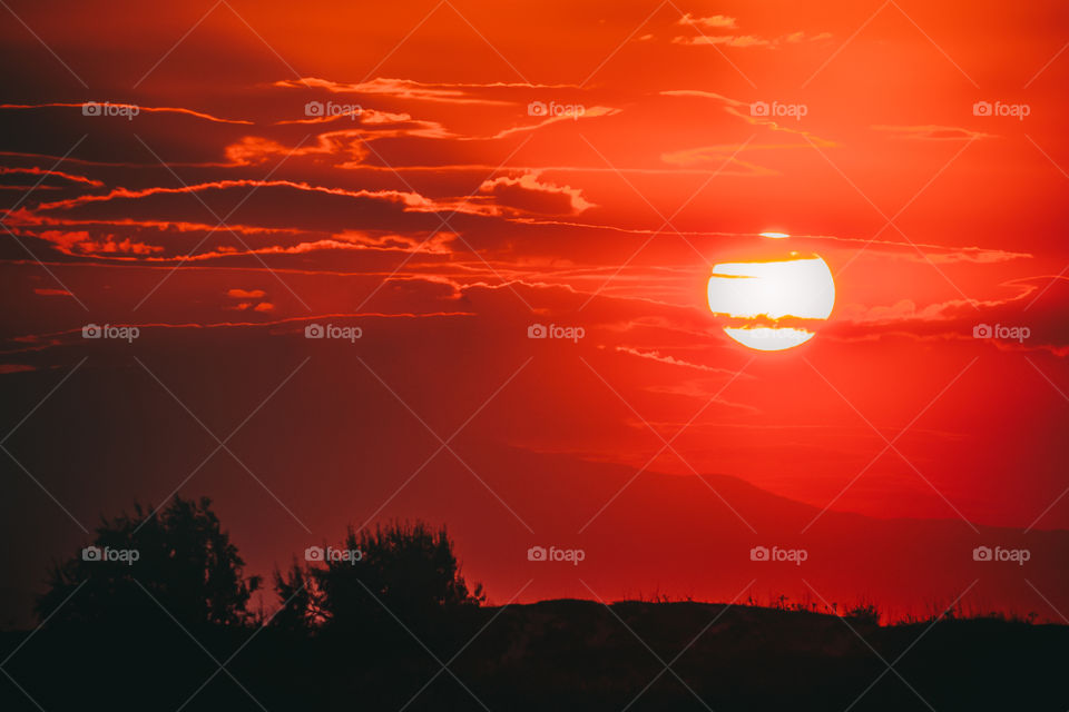 Dramatic Red Sunset
