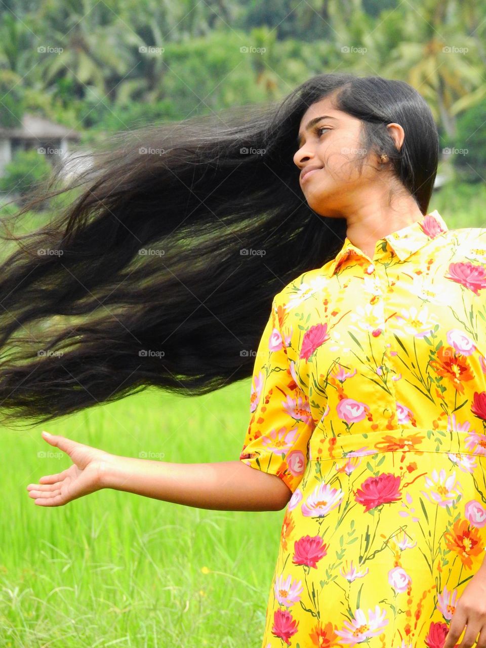 Beautiful girl with her beautiful hair