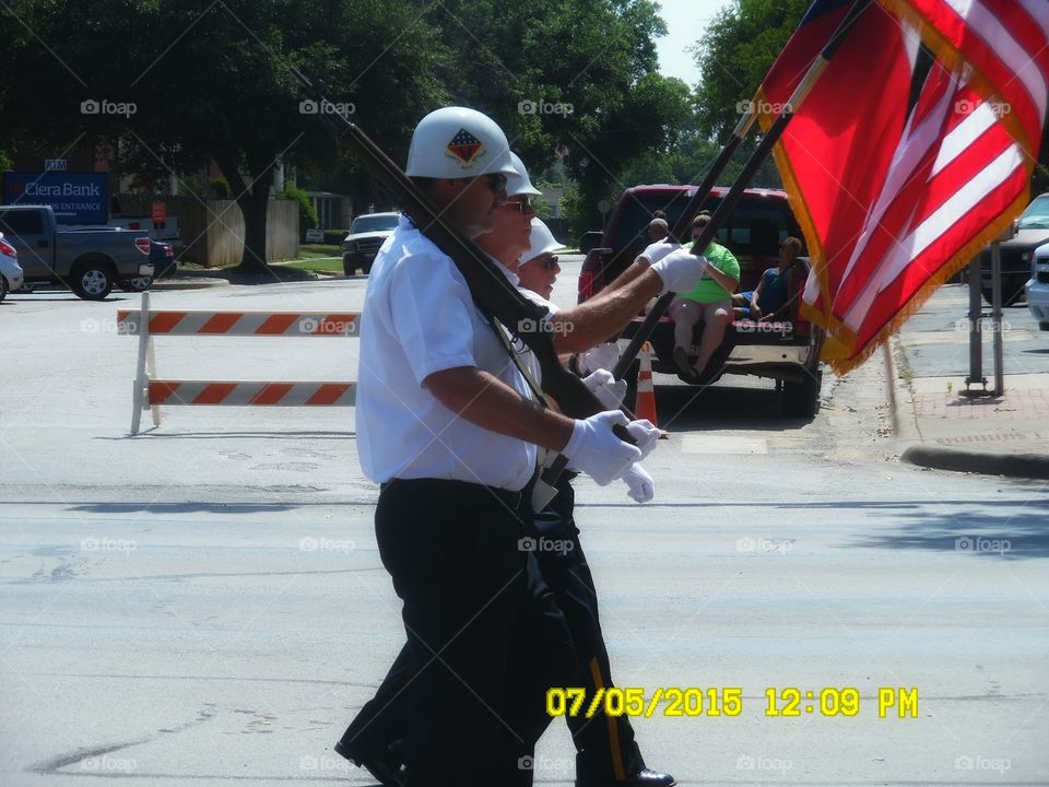 Graham honor guard 💂. This is another picture of the Graham honor guard 💂 who appeared in the local parade