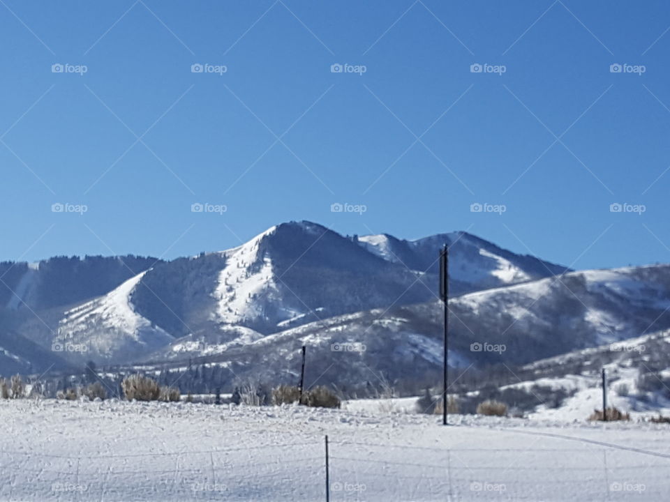 Snow covered mountain
