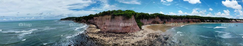All the colors of the beach! Panoramic photo