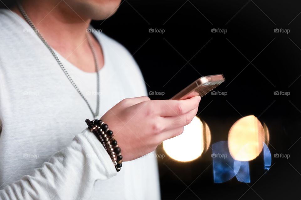 Using an iPhone. 📱 