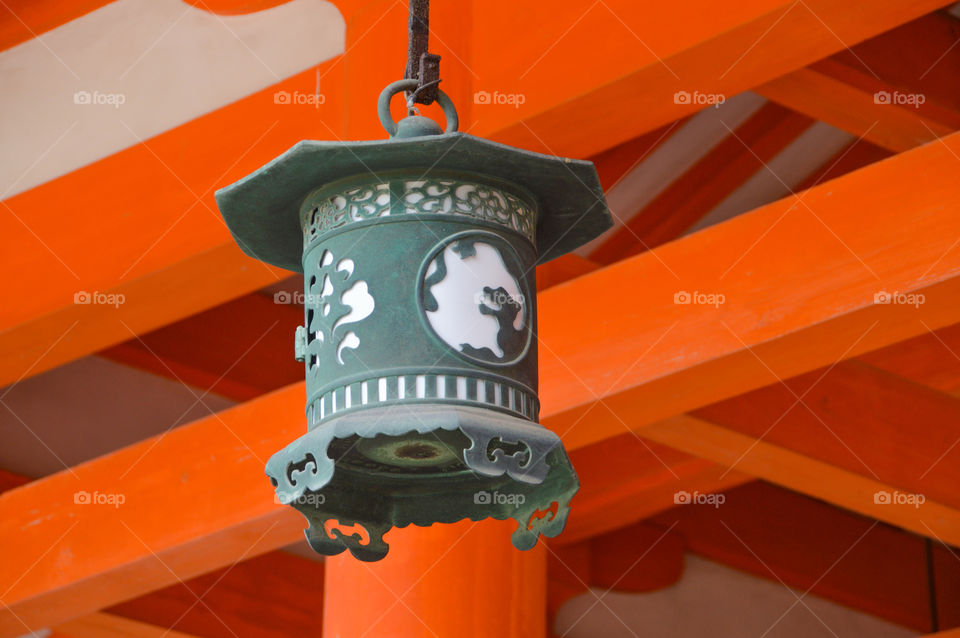 Latern At The Heian Shrine At Kyoto Japan