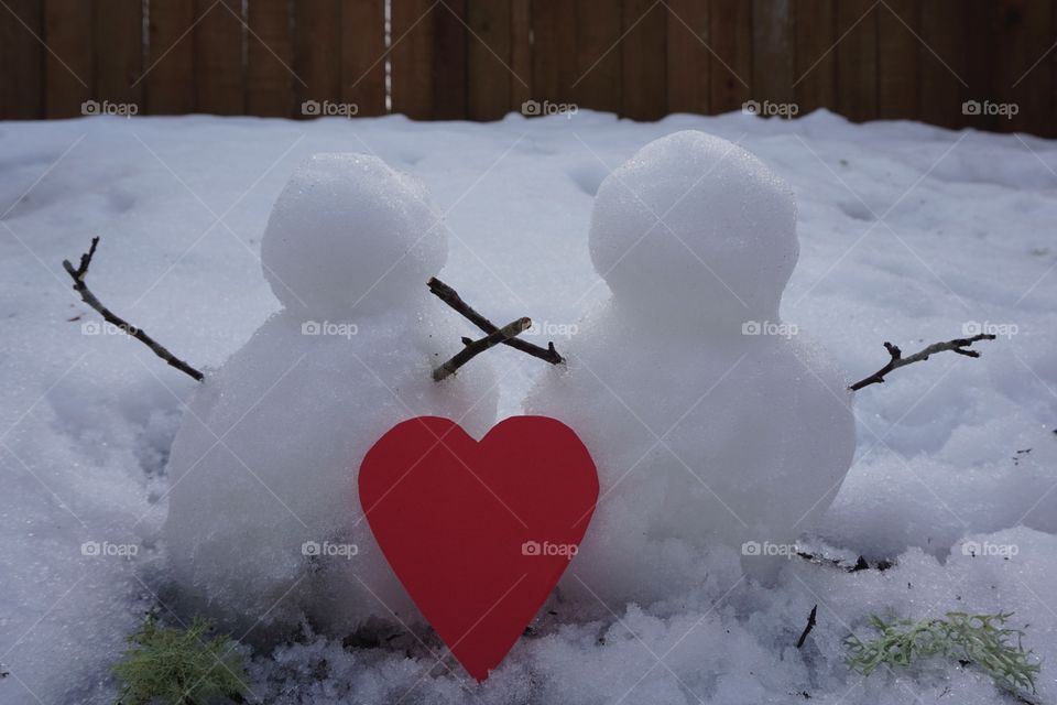 Snow couple