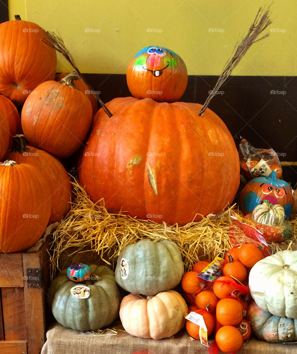 Halloween pumpkins and decoration