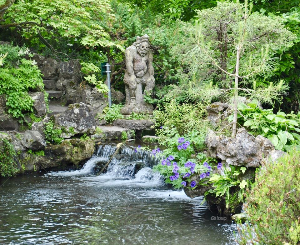 Garden waterfall