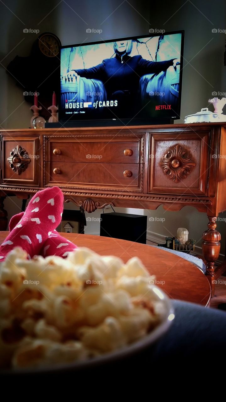 Netflix Popcorn and Relaxation