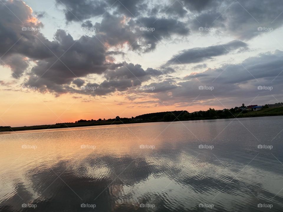 Summer in the city with sky