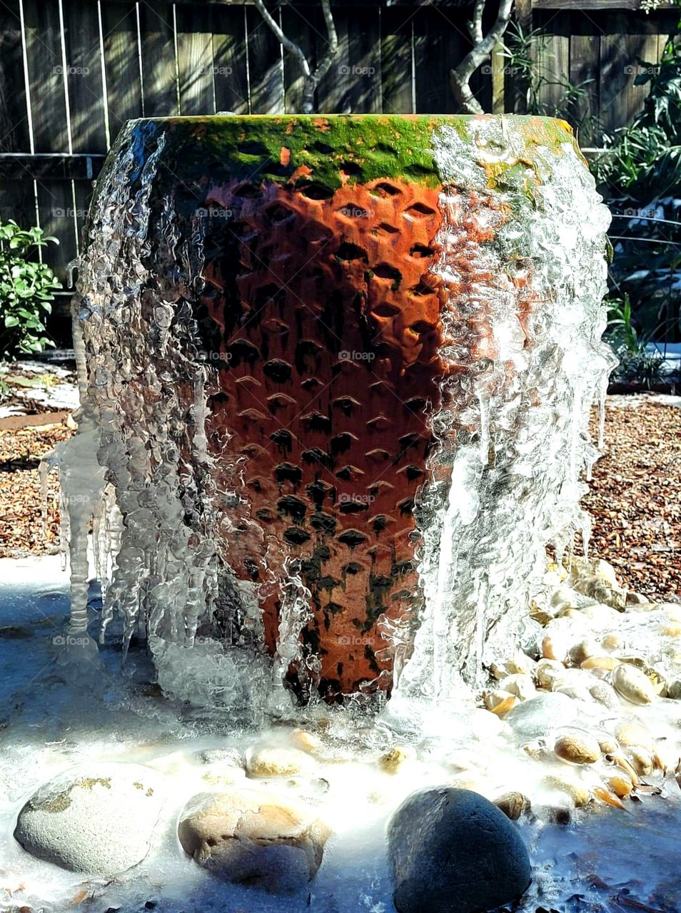 frozen water fountain