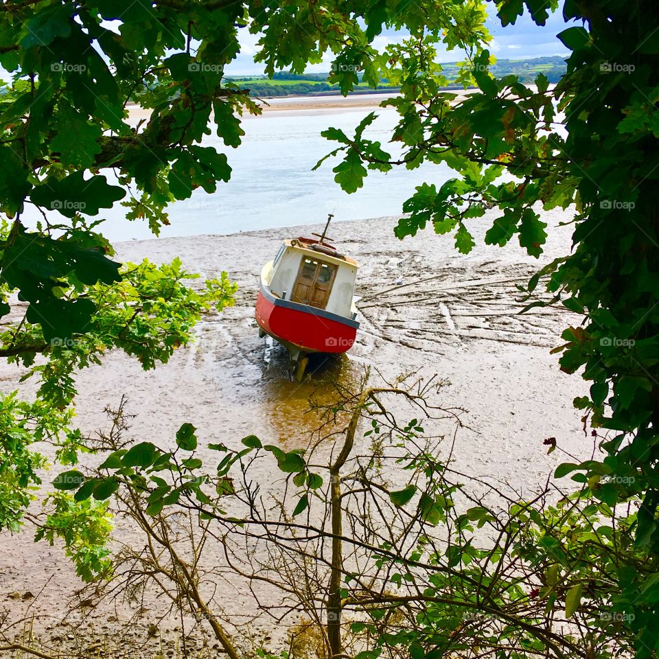 Surrounding areas of Barnstaple, North Devon. All boats on the edge of the estuary 