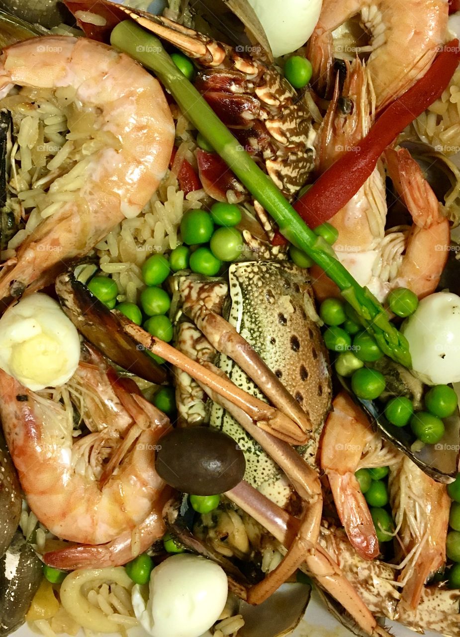 Spanish Seafood Platter Paelle