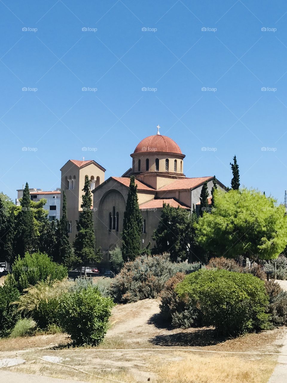 Beautiful church in Athens center.