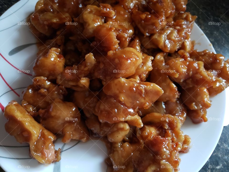 homemade Panda Express orange chicken