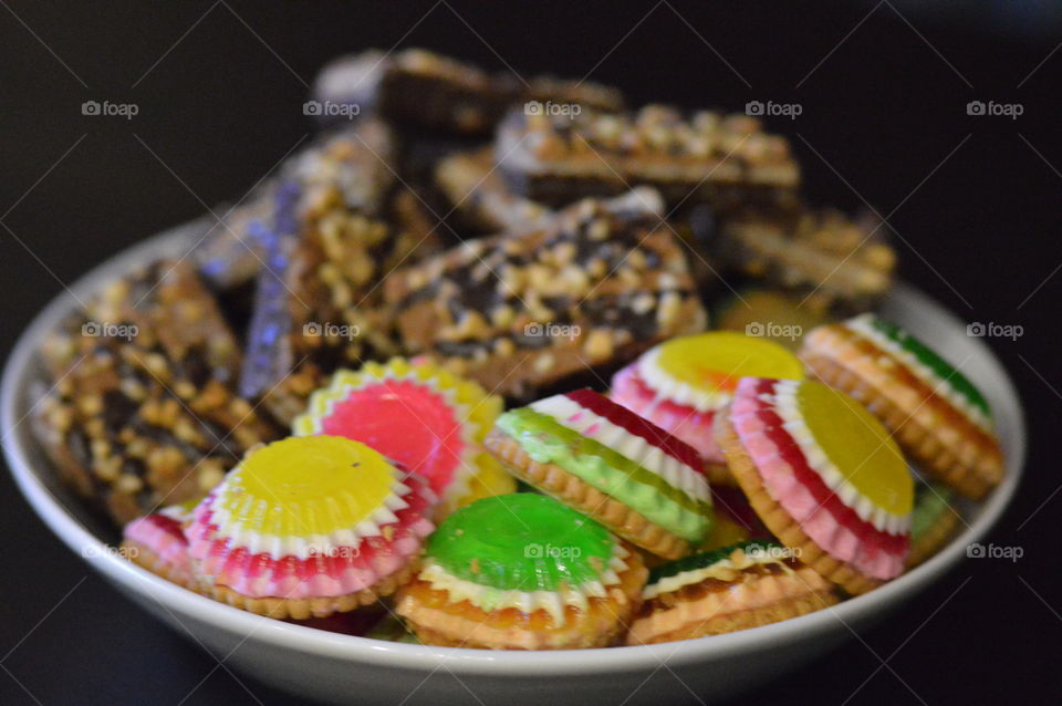 colored Christmas cookies