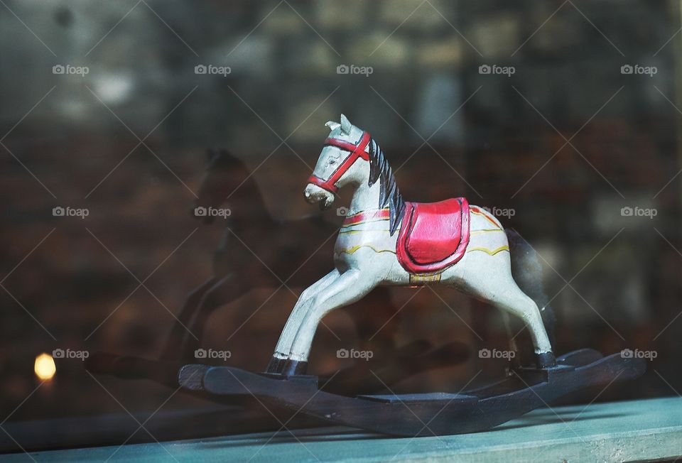 Wooden rocking horse. Wooden rocking horse