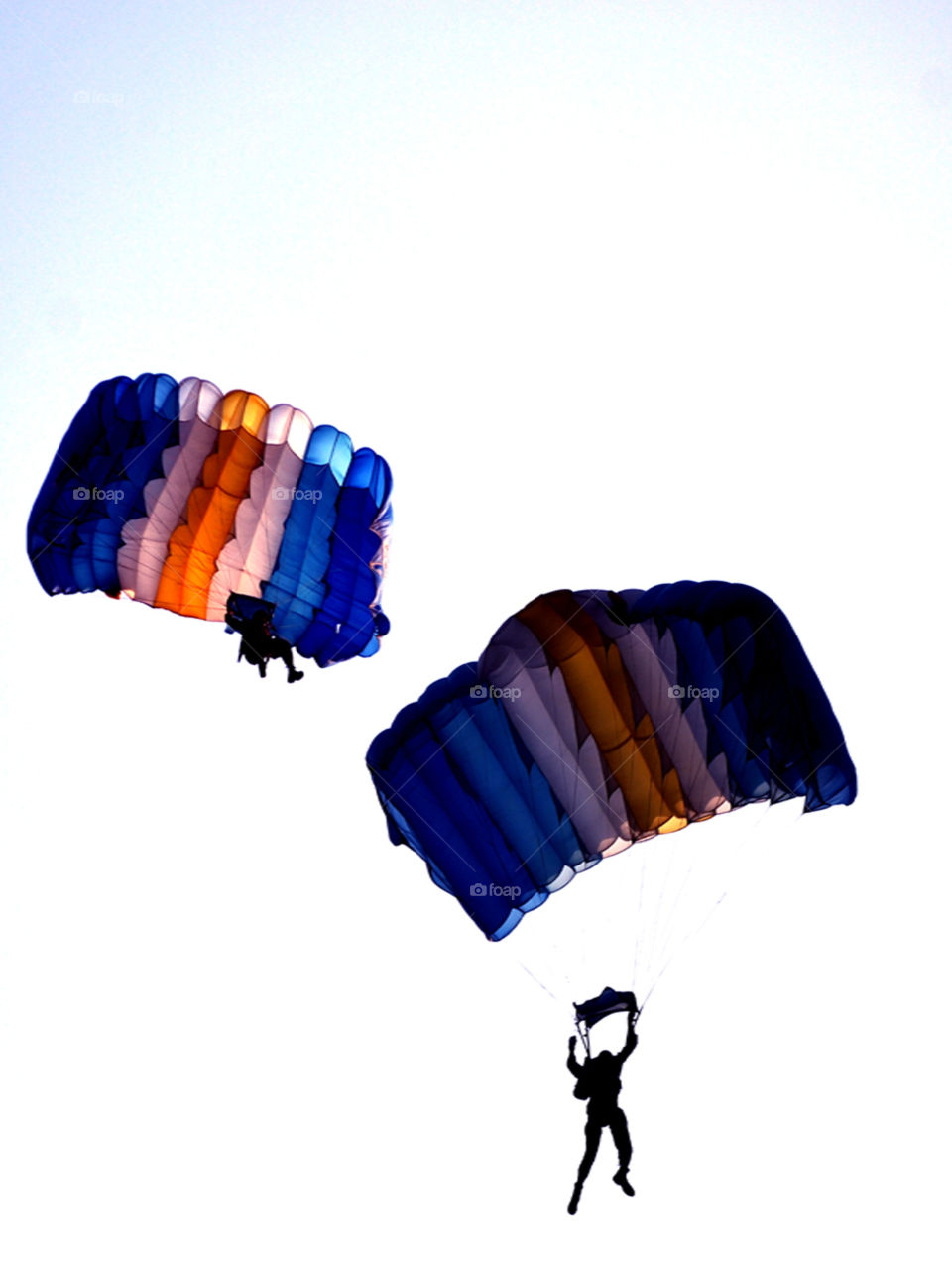 Paragliding in flight