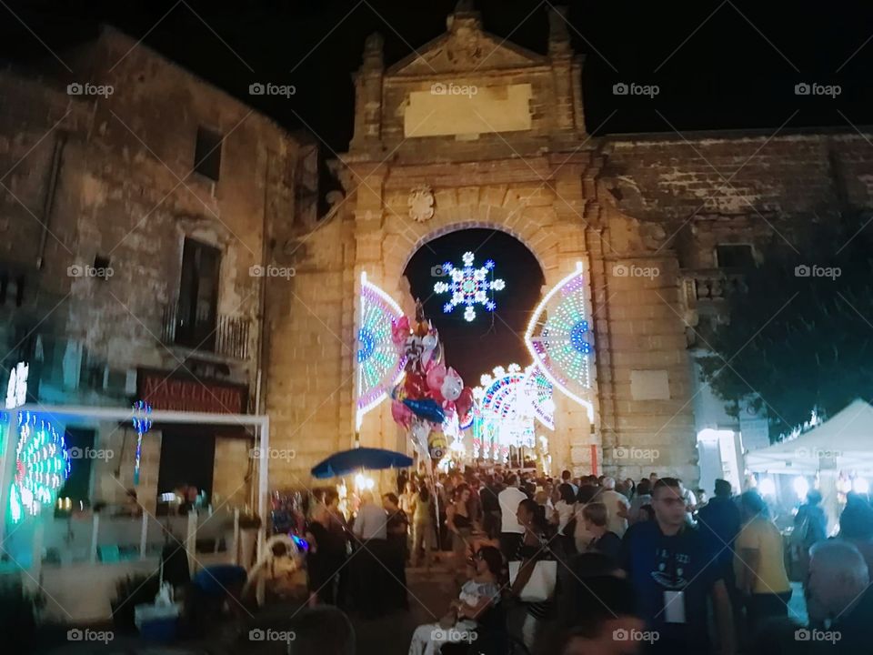 The religion festival on August the 30th to celebrate the patron of my hometown Oria. The city was full of beautiful lights and crowded.