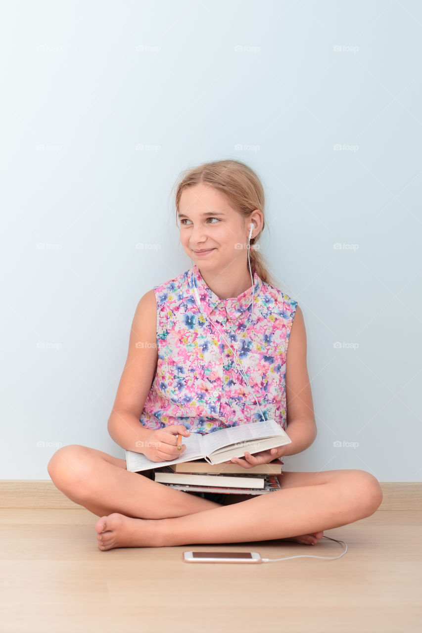 Girl reading book