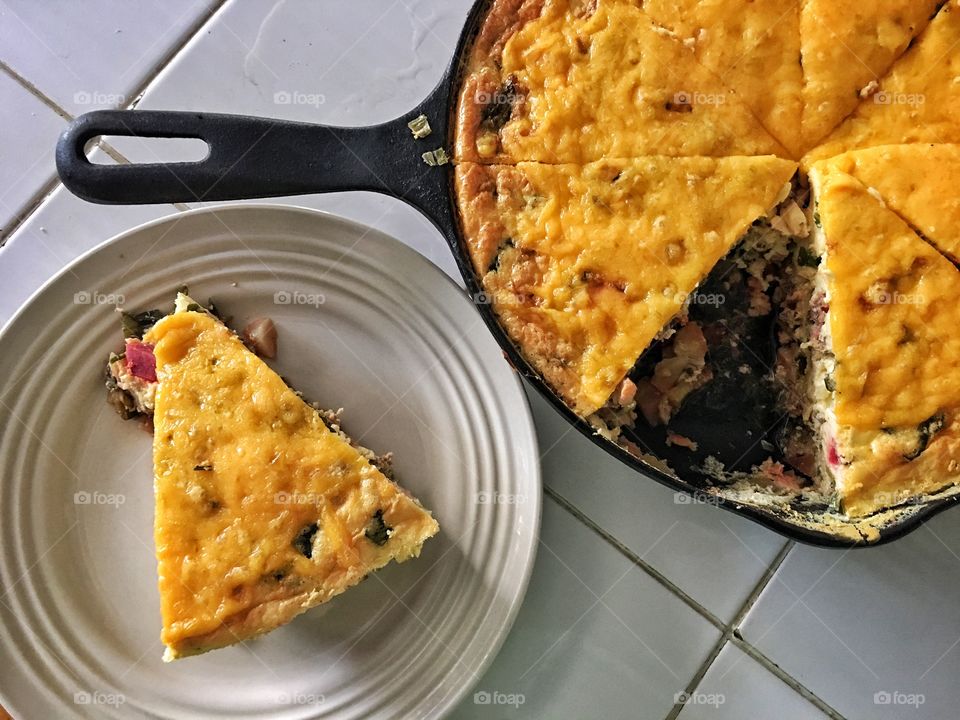 Quiche on the table