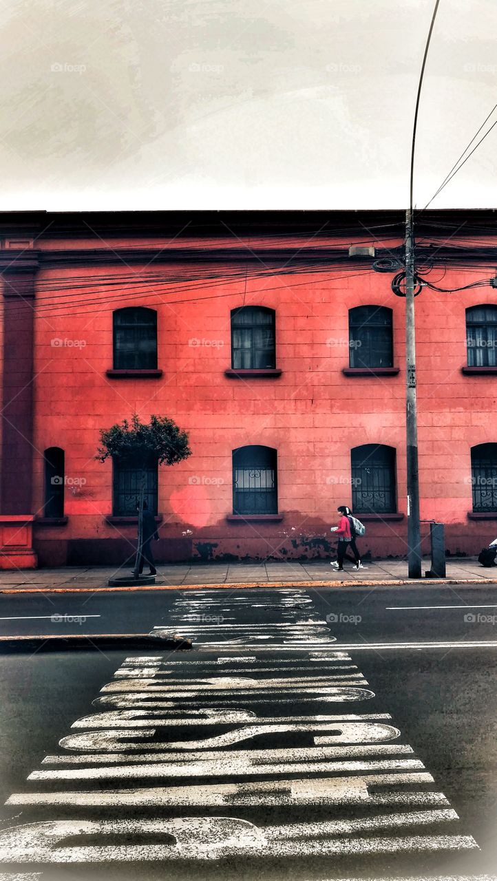 The colors of South American Street adding a unique vibrancy to the architecture.