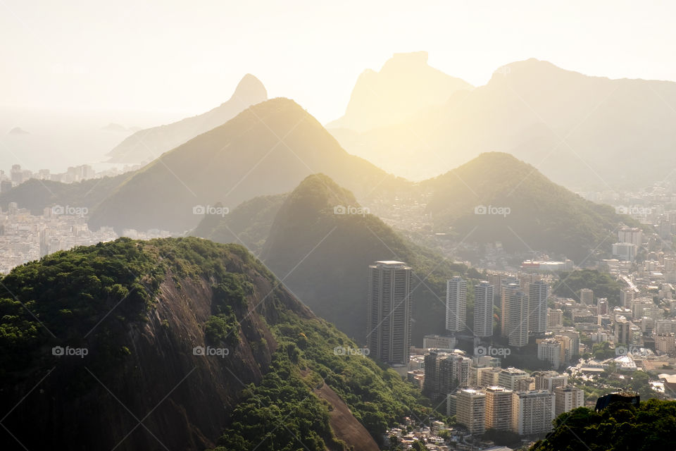 Enchanting sunset in Rio de Janeiro in Brazil