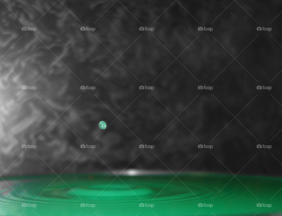 Green water drop image