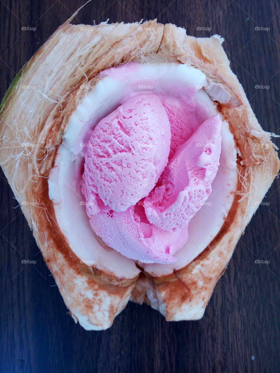 ice cream in coconut jelly