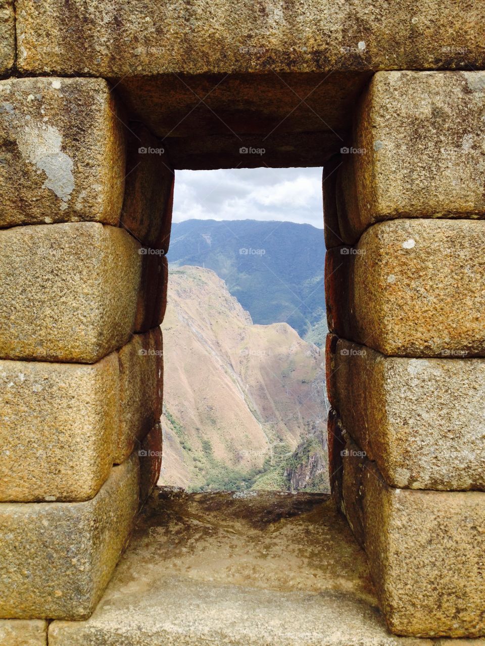 The Window. Through the window at Machu Picchu, Peru