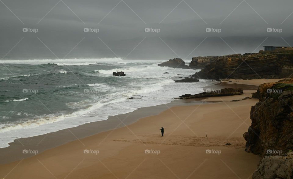 fishing on a cloudy day