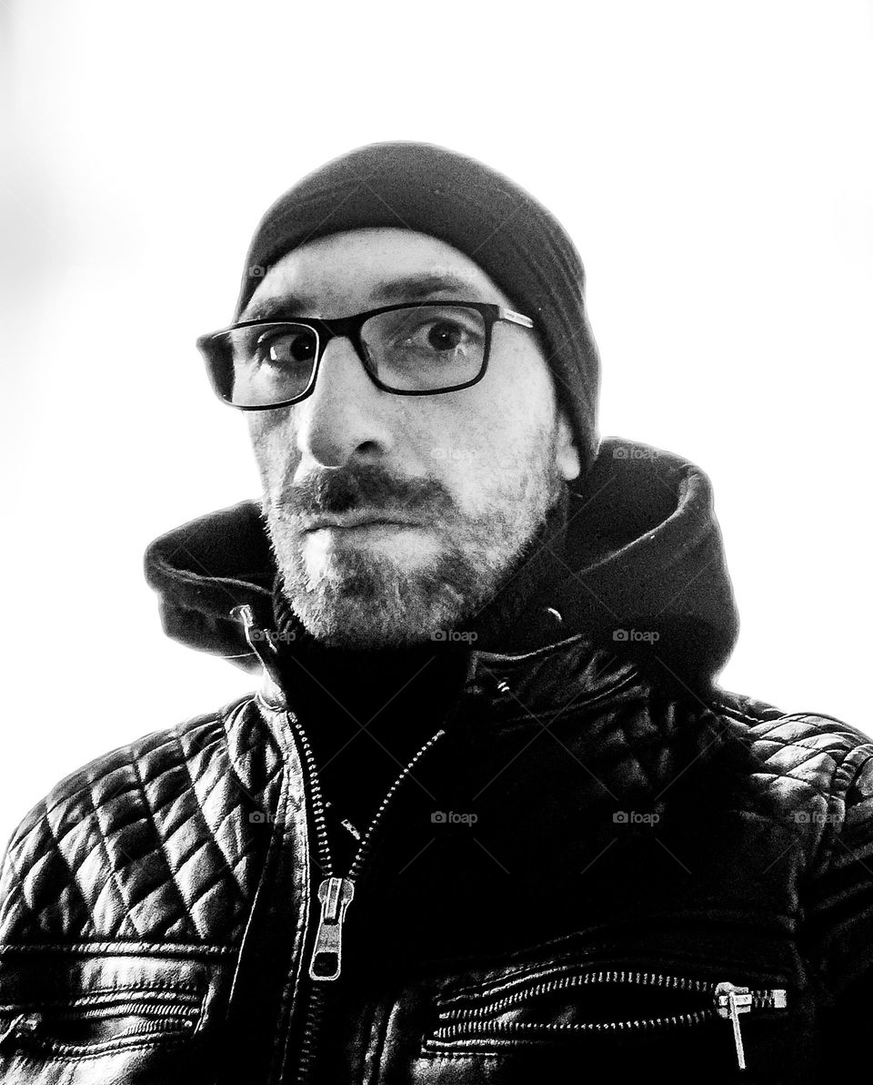 Man on the background