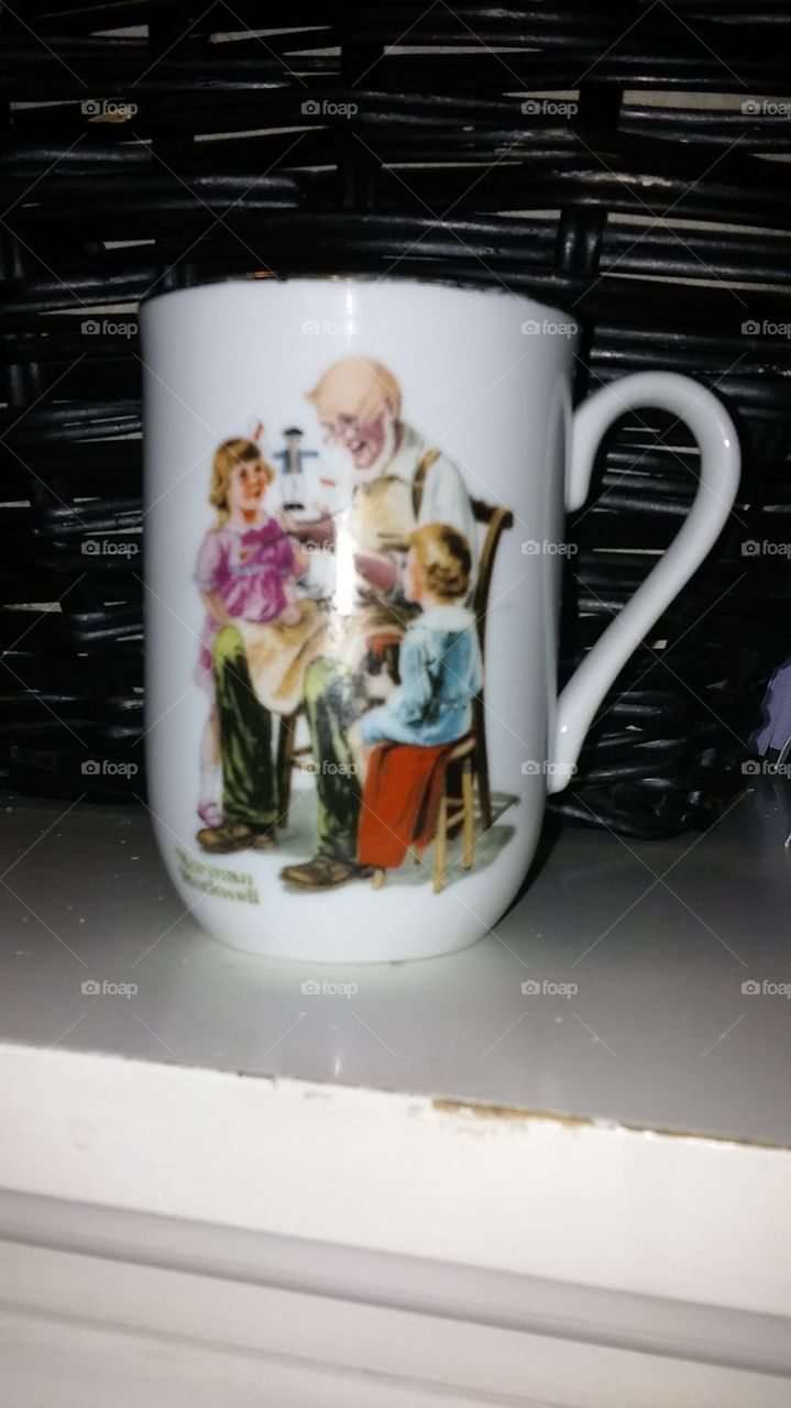 my coffee mug. love my Norman Rockwell coffee mug