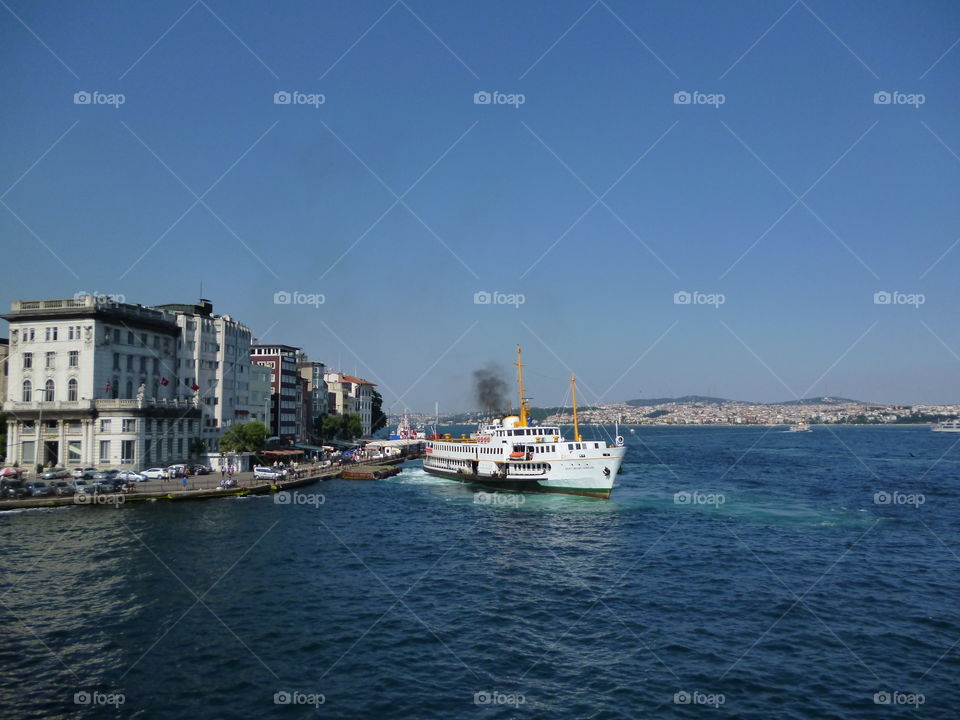Istanbul.  sea boat