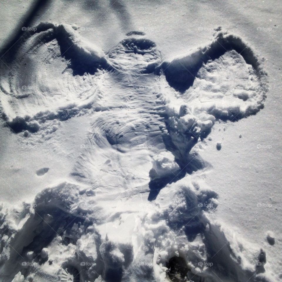 Snow angel in New Jersey 