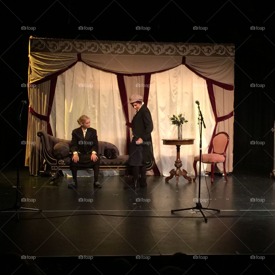 Stage scene on play