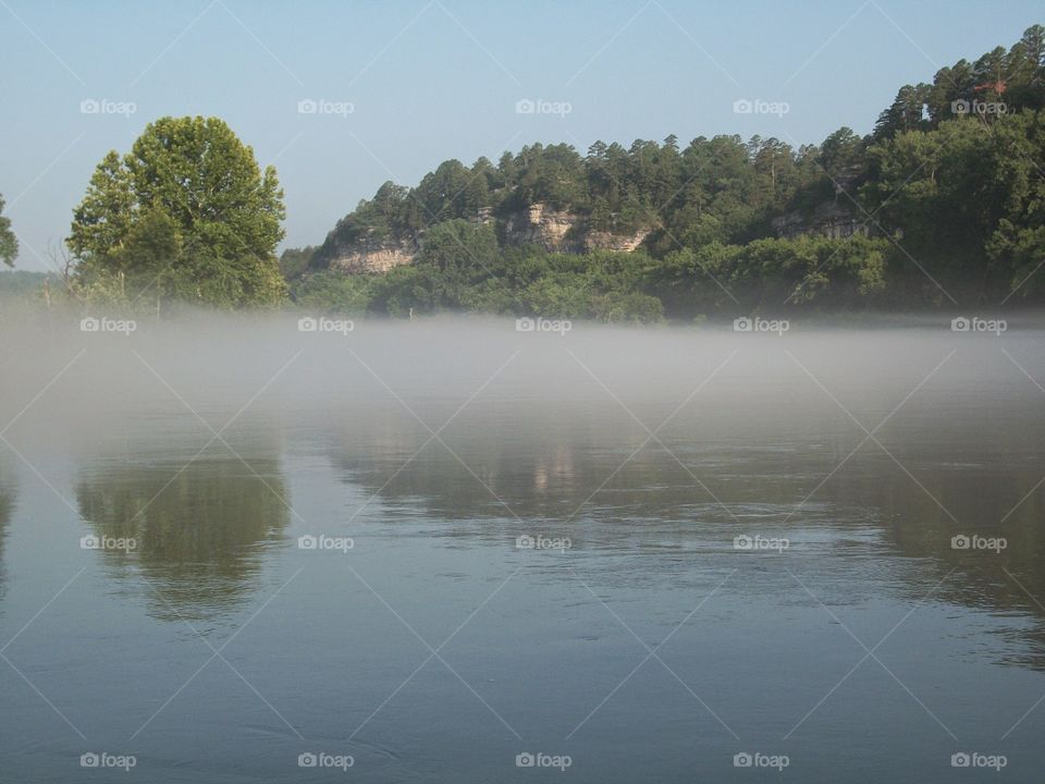 Misty morning on the White River, Arkansas