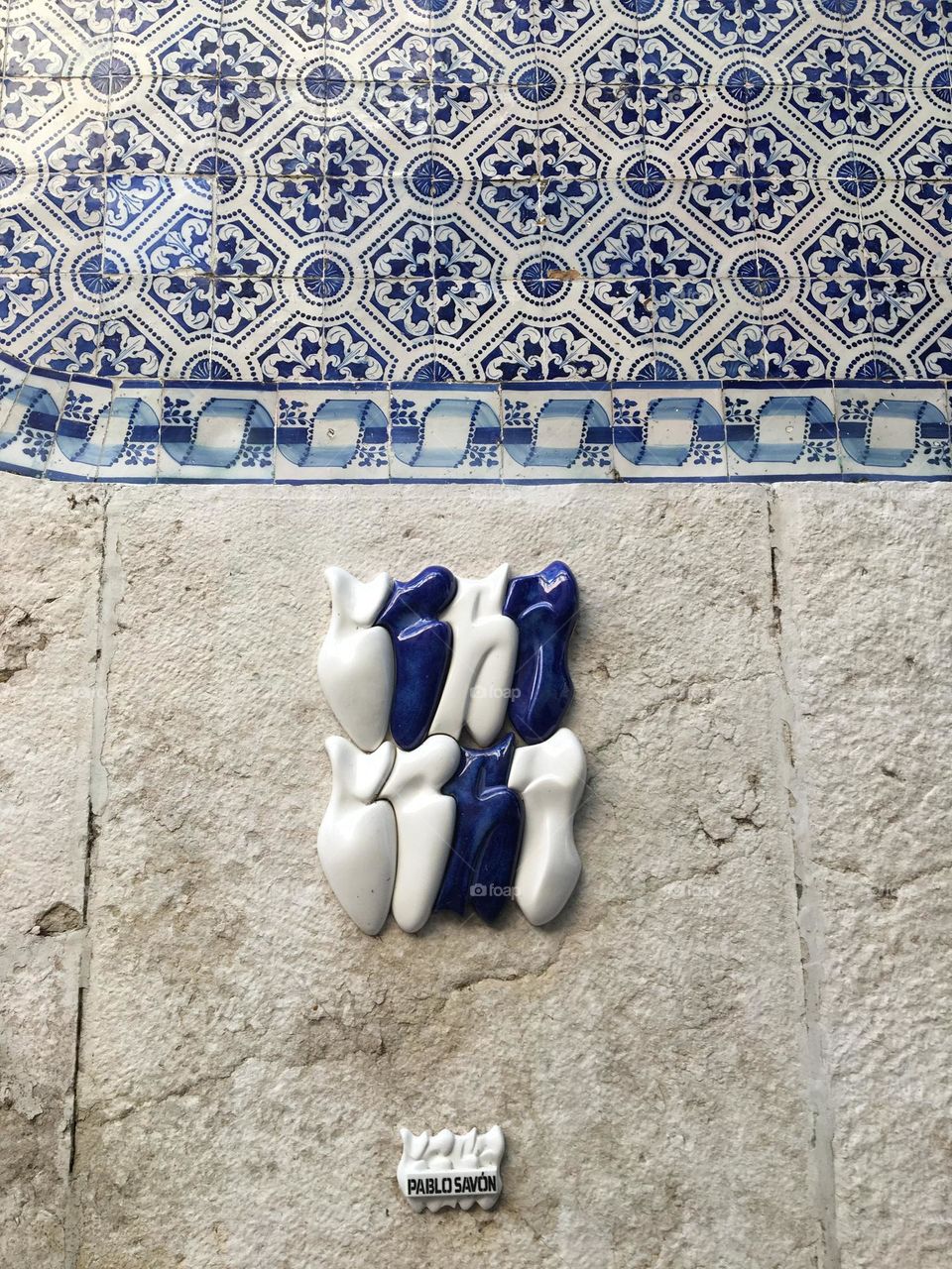 Modern decorative art from traditional azulejos