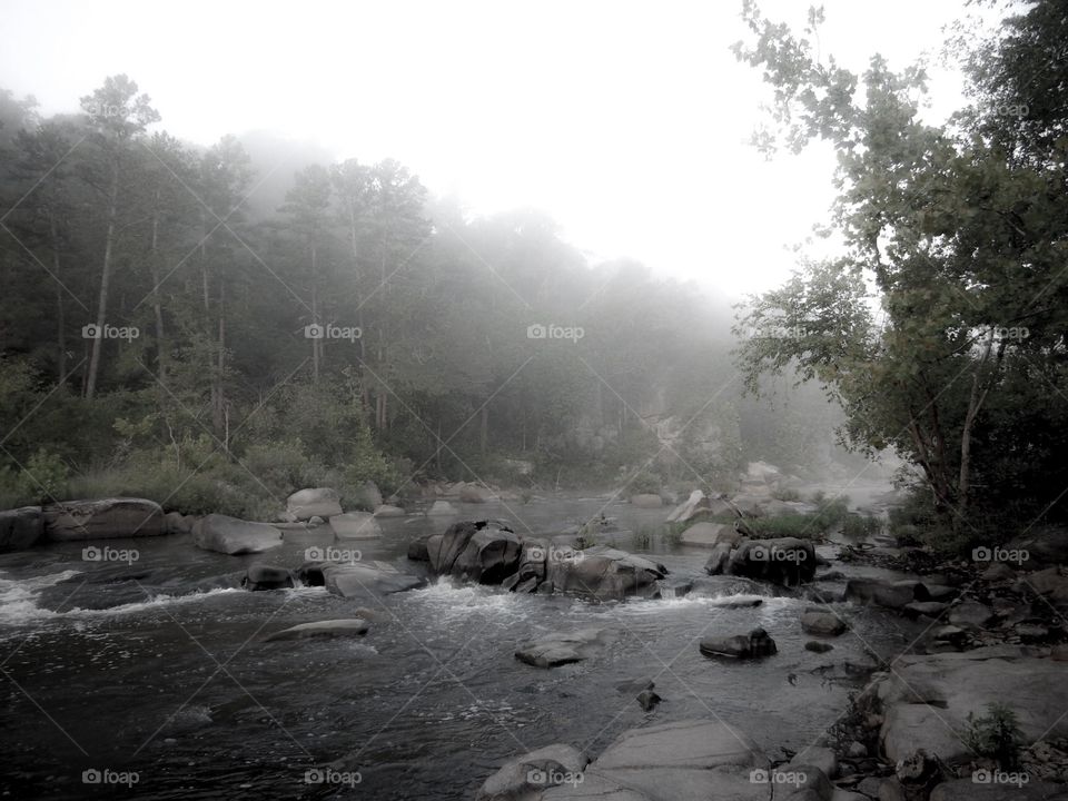 St. Francis River in southeast Missouri in the early morning.