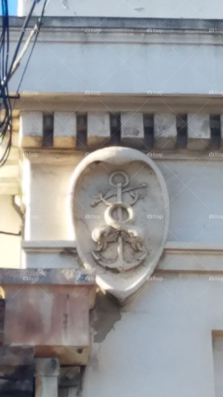 on an old building at the San Francisco  port.