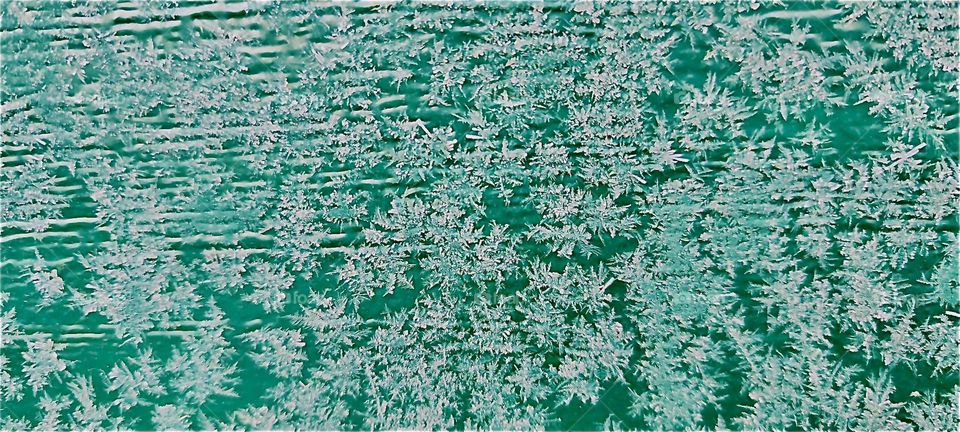 Another interesting array of shapes created by unfolding the molecular components of water when frozen solid as is the case here. 2023. Hypnotic Productions