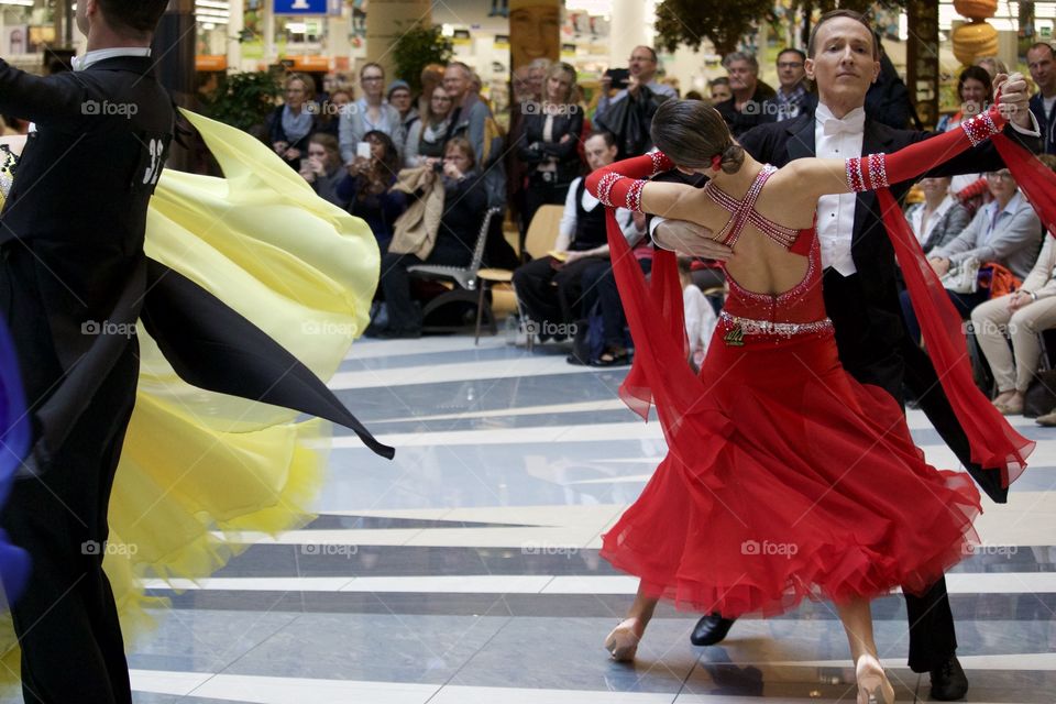 Couple Dancing  In A Dance Contest