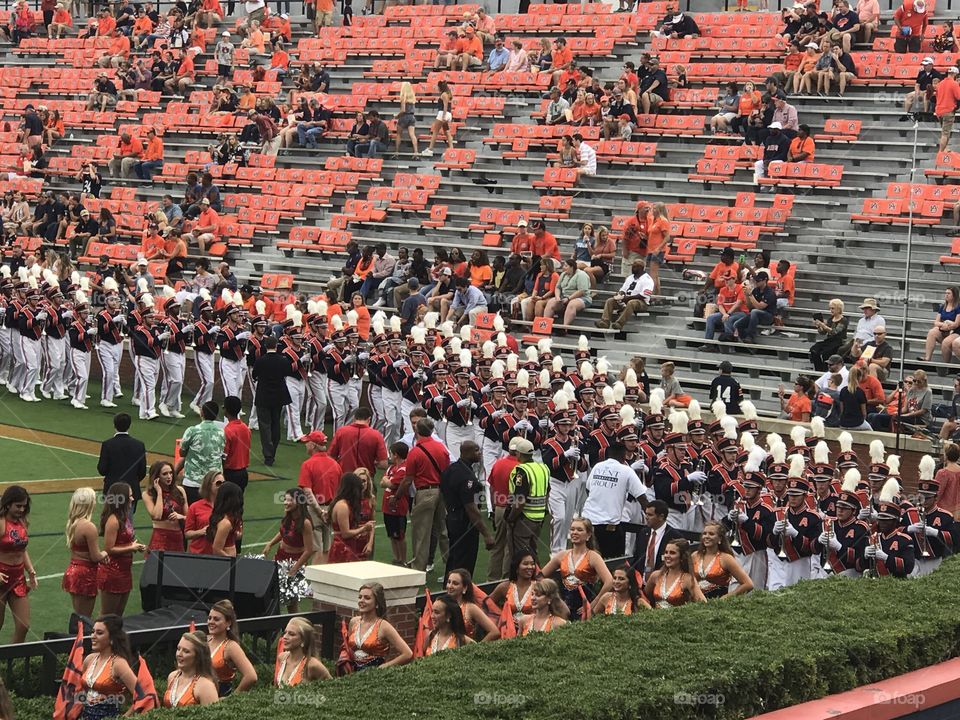 Bryant Denny football stadium Auburn University marching band