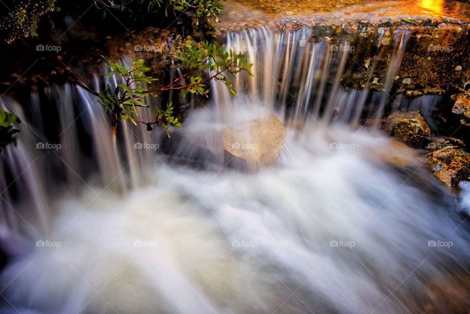 long exposure falling water