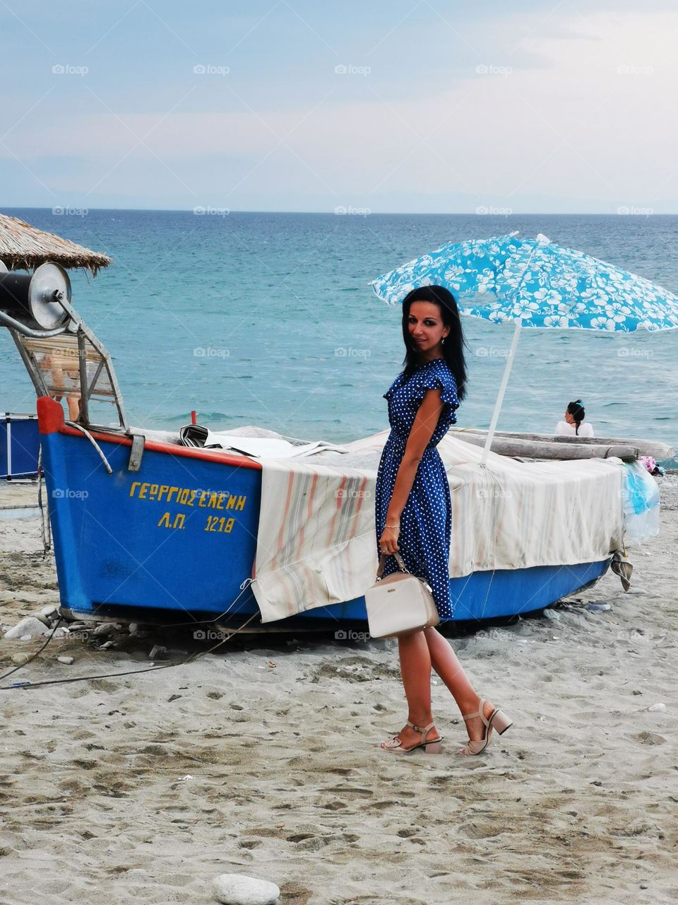 Beautiful girl on the sea